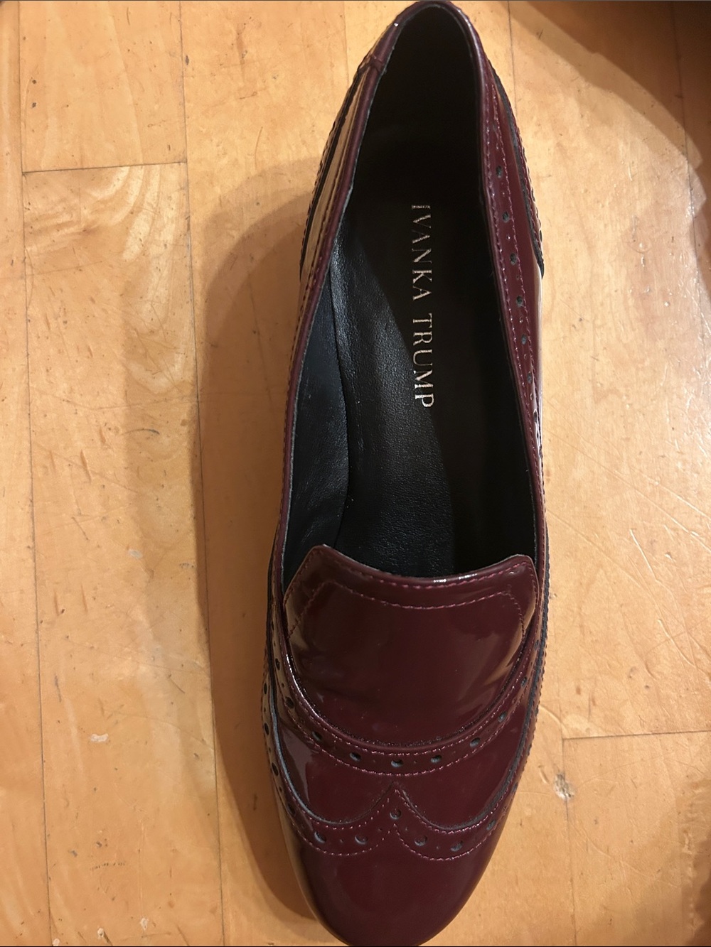 Ivanka Trump Patent Burgundy Penny Loafer